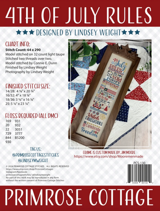 4th of July Rules ~ Primrose Cottage