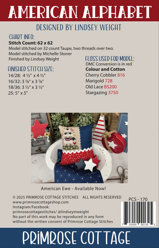 American Alphabet ~ Primrose Cottage