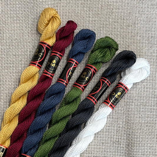 American Ewe - 18 ct. Floba & DMC Pearl Cotton #5 Conversion Kit ~ Primrose Cottage