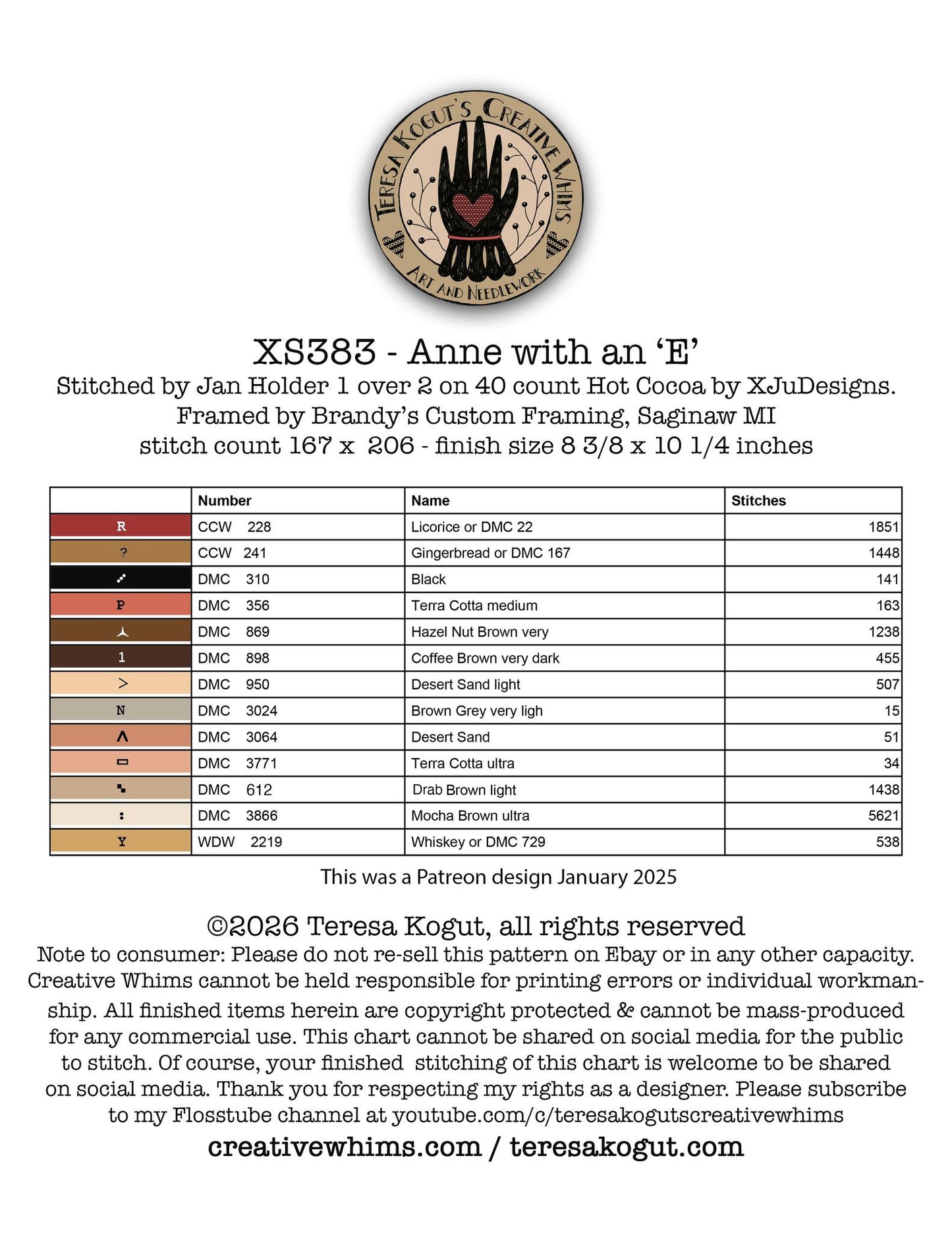 *PREORDER* Anne with an 'E' ~ Teresa Kogut ~ Nashville Needlework Market 2026