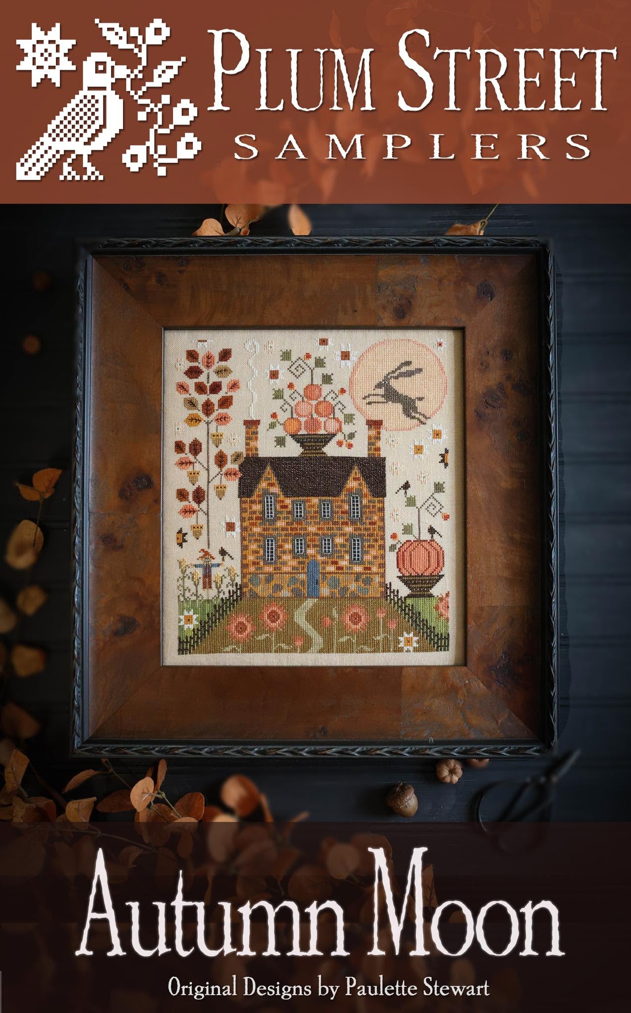 Autumn Moon - Chart & Floss Pack ~ Plum Street Samplers