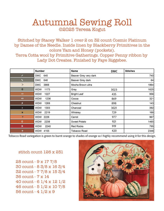 * NEW * Autumnal Sewing Roll ~ Teresa Kogut