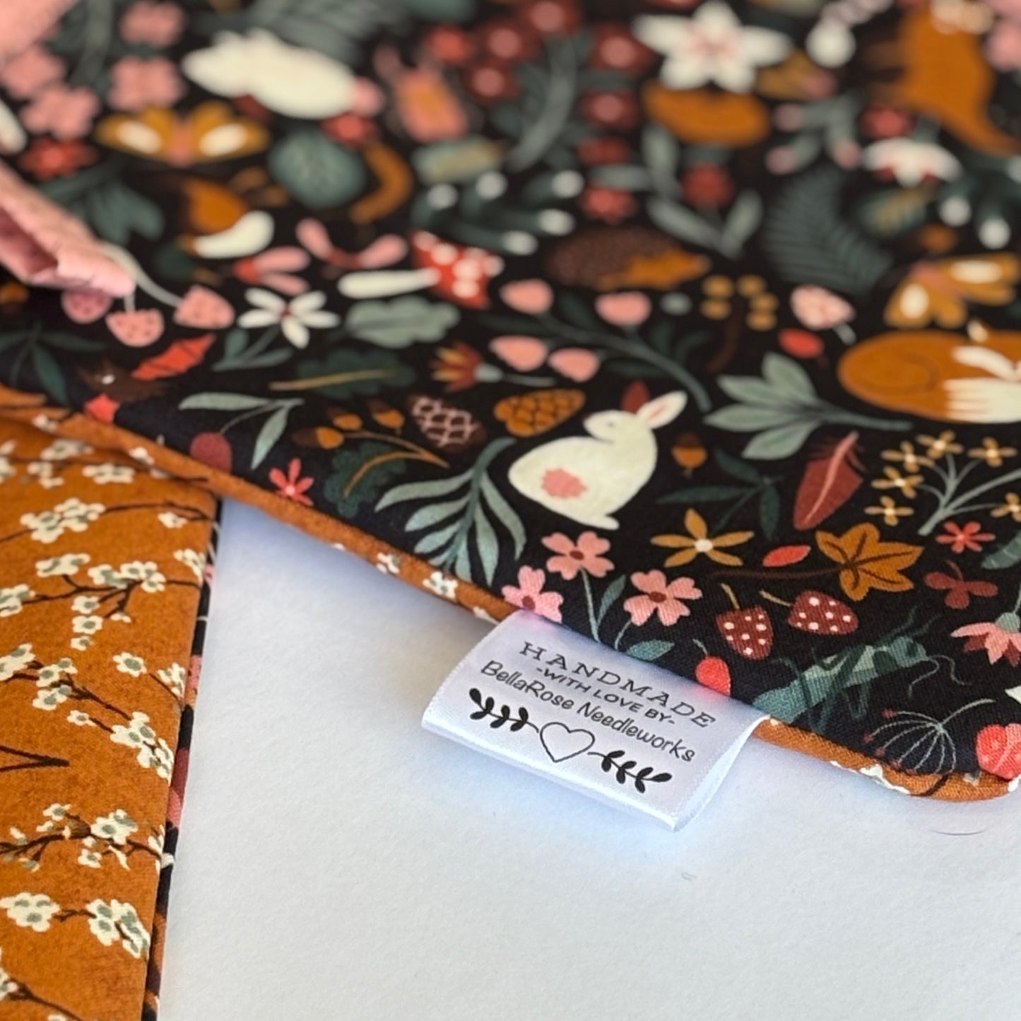 NEW! ~ Autumn in the Forest ~ Fabric Front Project Bag ~ BellaRose Needleworks