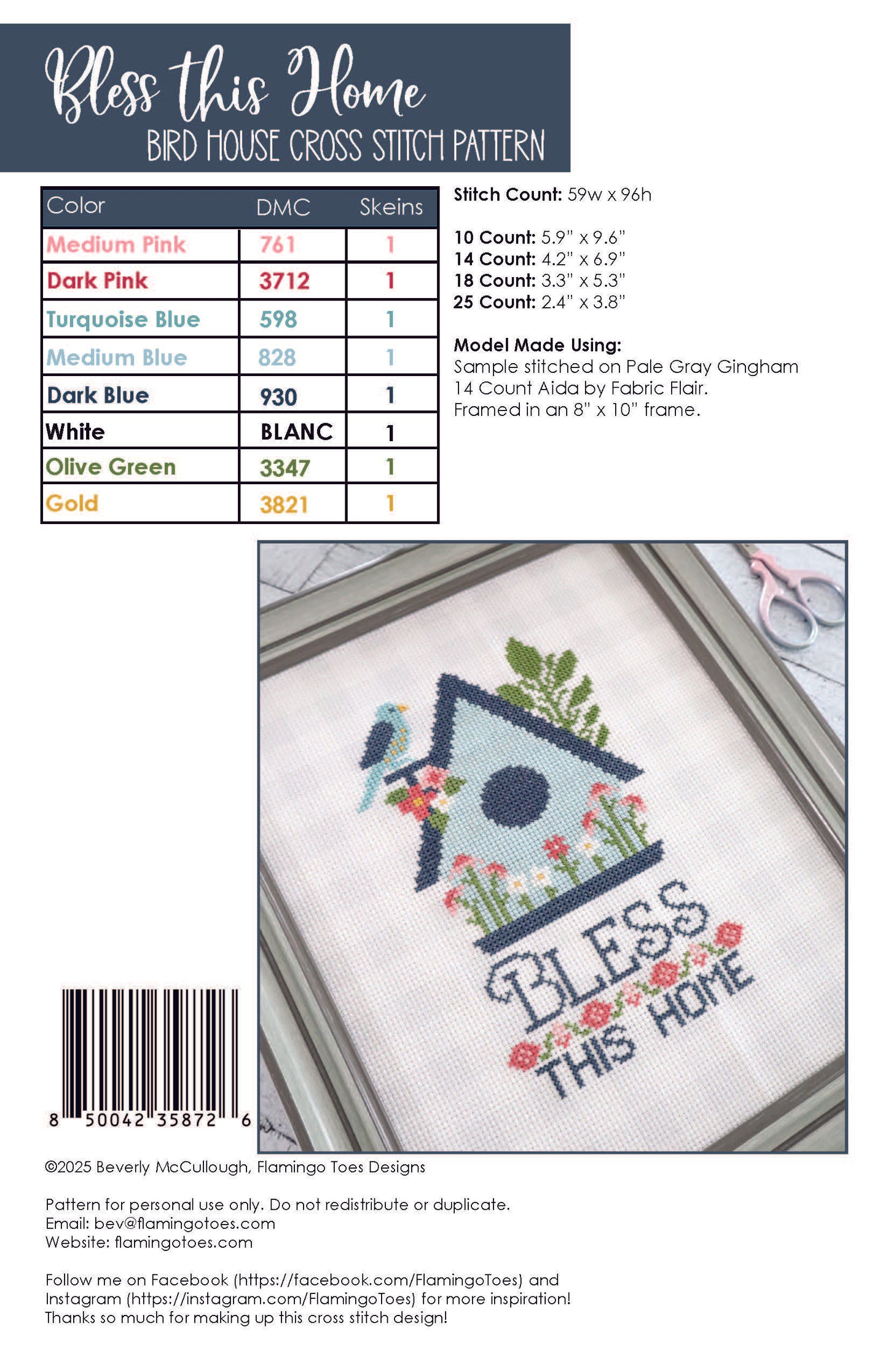 Bless This Home ~ Flamingo Toes