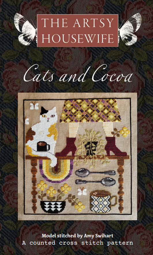 PRE-ORDER ** Cats and Cocoa ~ Needlework Marketplace 2025 ~ The Artsy Housewife