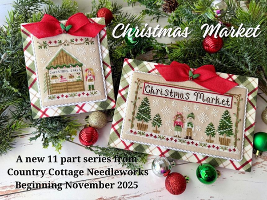 Christmas Market - Christmas Cake Stand ~ Country Cottage Needleworks