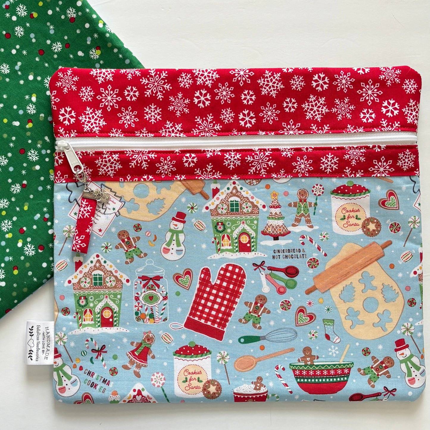 Christmas Cookies ~ Fabric Front Project Bag ~ BellaRose Needleworks