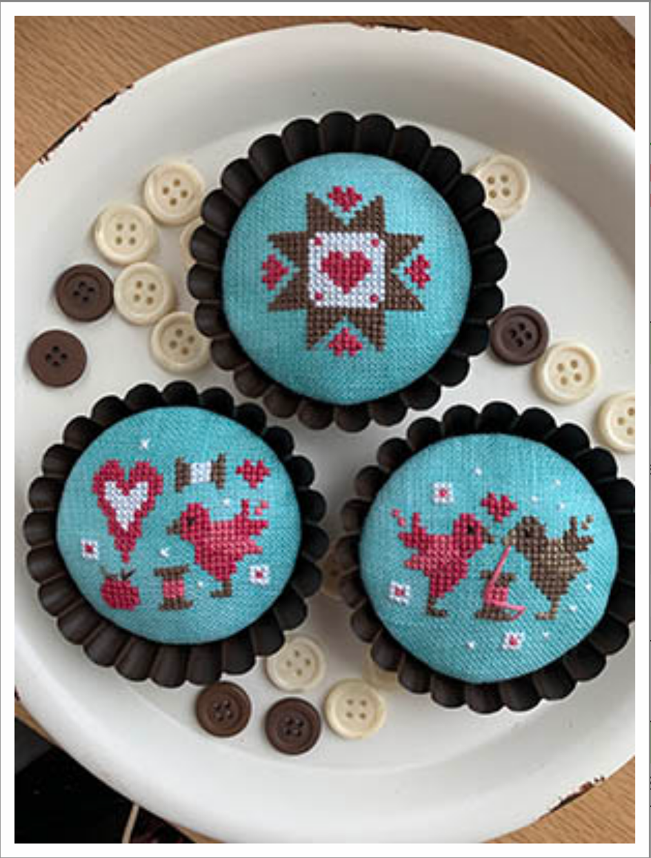 Ethel's Valentines Tart Tins ~ Stitches by Ethel