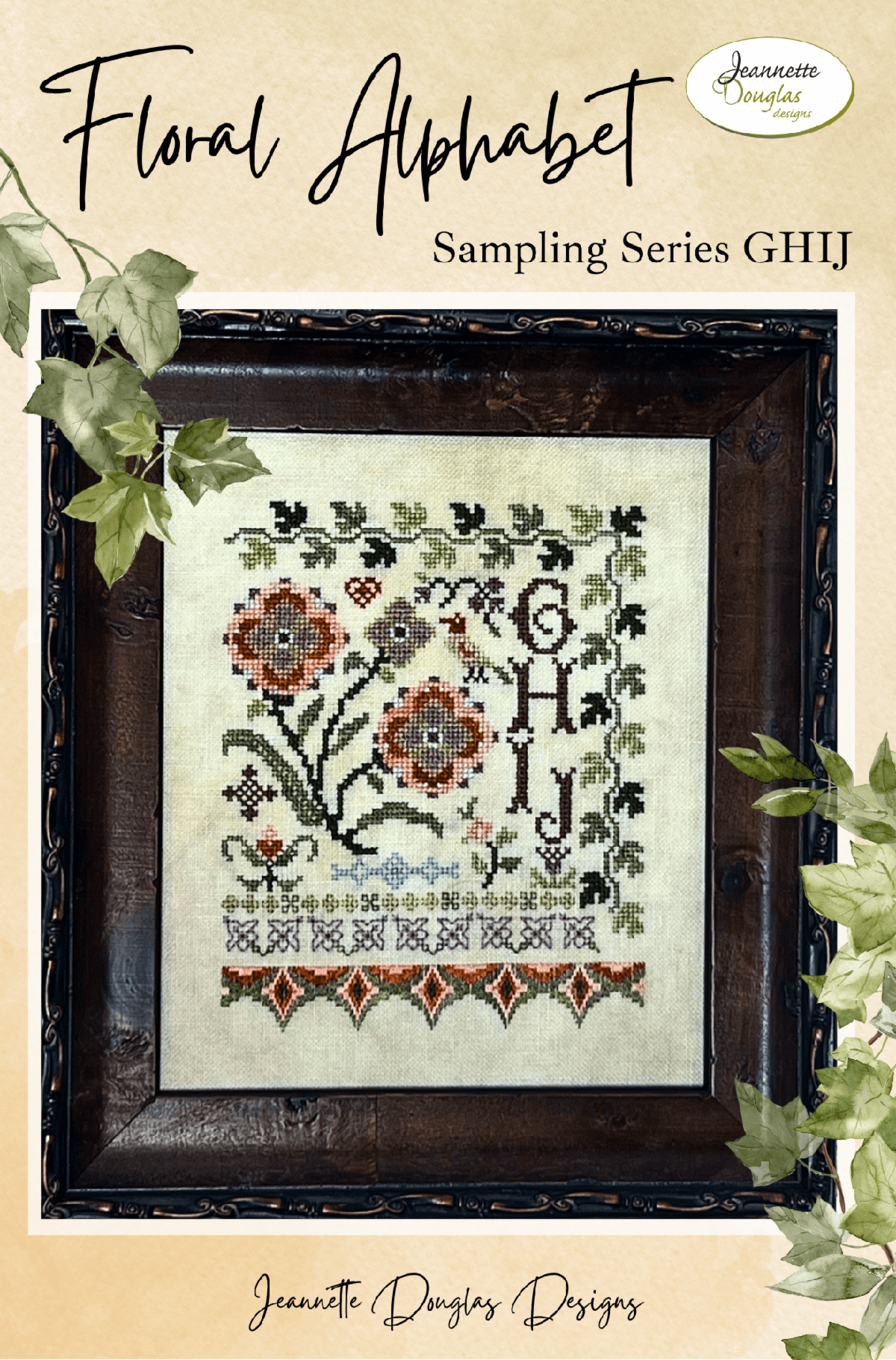GHIJ - Floral Alphabet Series ~ Jeannette Douglas