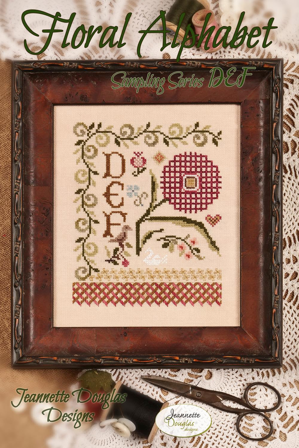 DEF - Floral Alphabet Series ~ Jeannette Douglas