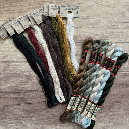 Freedom Flock ~ Chart & Floss Conversion Pack ~ Plum Street Samplers