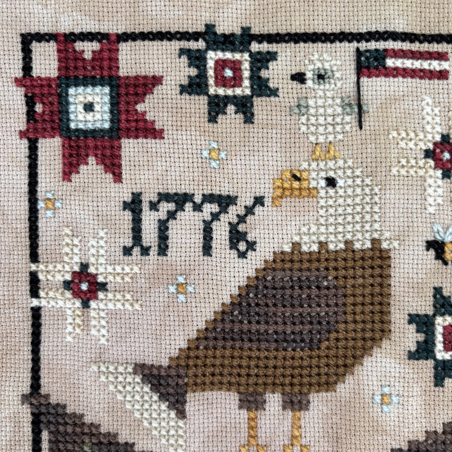Freedom Flock ~ Chart & Floss Conversion Pack ~ Plum Street Samplers