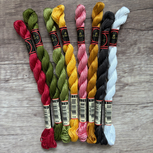 Garden Variety - Summer ~ Charts & Pearl Cotton Floss Pack ~ Primrose Cottage