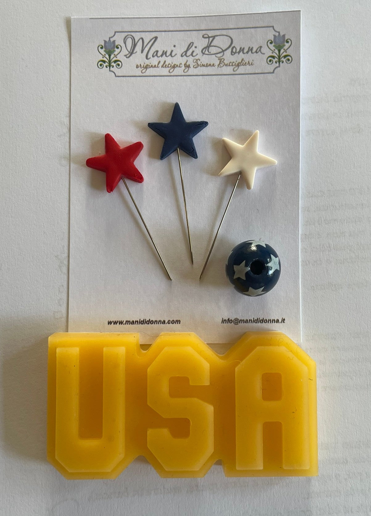 God Bless America Sewing Box Accessory Pack ~ Mani di Donna