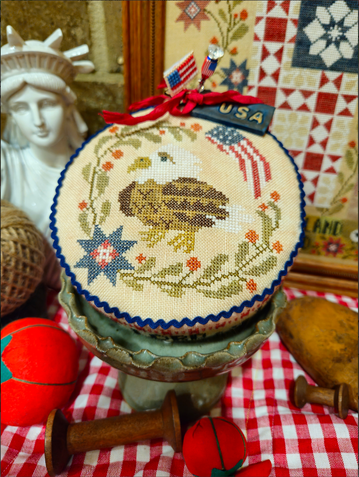 Heal Our Land - Pin Drum Shortie ~ Quaint Rose Needlearts
