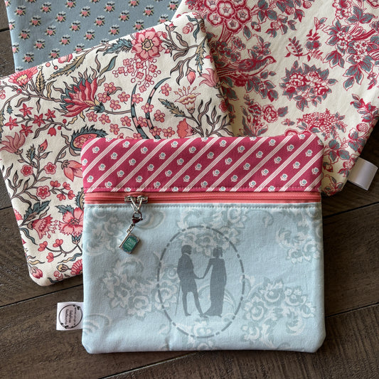 Pride and Prejudice Minis ~ Fabric Front Project Bag ~ BellaRose Needleworks