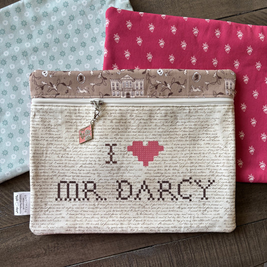 Pride and Prejudice ~ Fabric Front Project Bag ~ BellaRose Needleworks