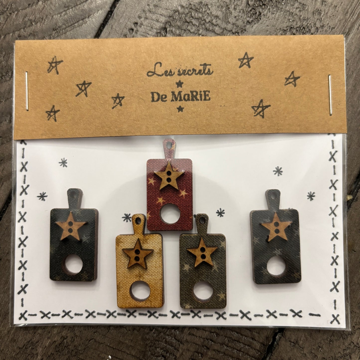 Mini Wood Thread Drops ~ Les Secrets de Marie