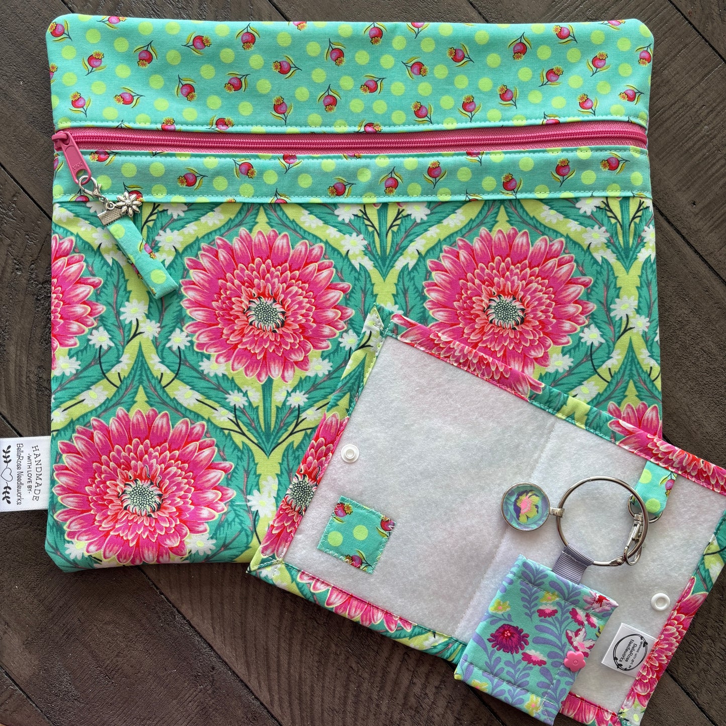 Custom Tula Pink Project Bag and Thread Bed