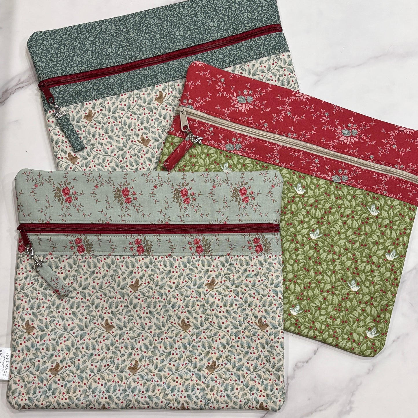 NEW! ~ Tilda - Merry Little Christmas ~ Fabric Front Project Bag ~ BellaRose Needleworks