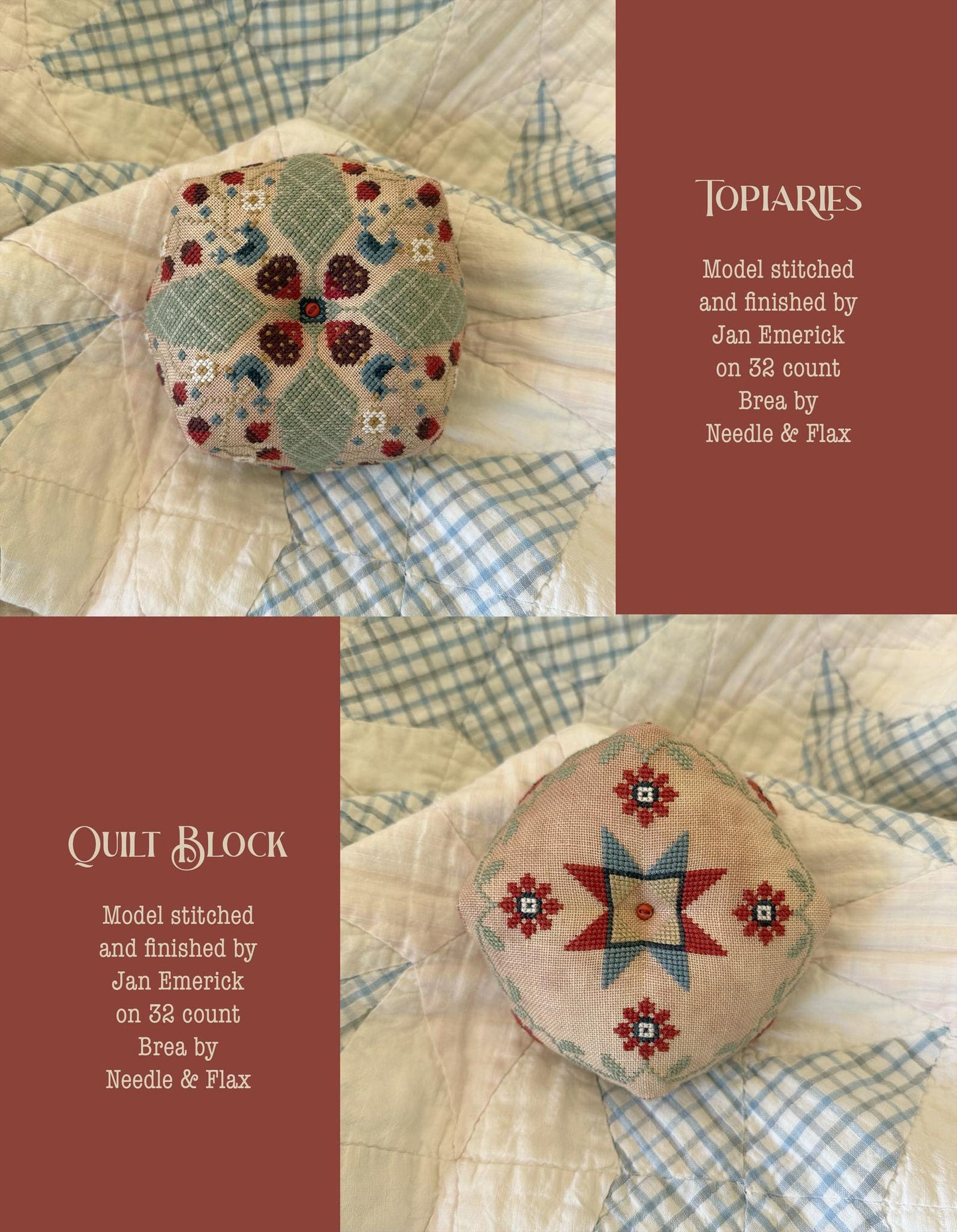 Land That I Love Biscornu Book ~ Teresa Kogut