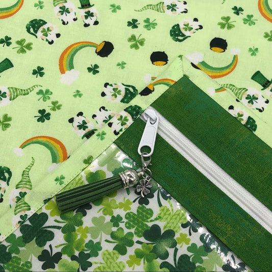 Lucky Gnomes ~ Vinyl Front Project Bag