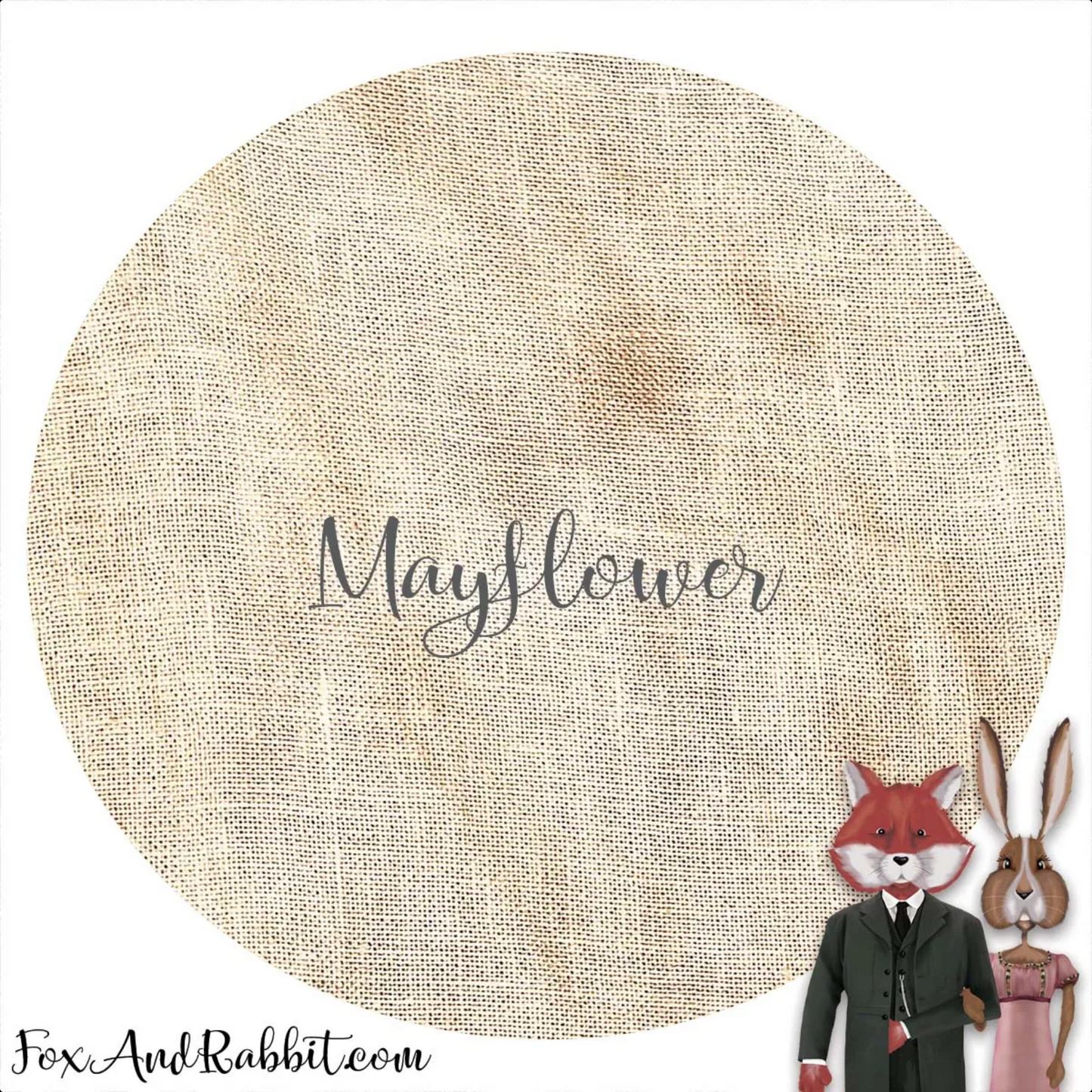 Mayflower ~ 16 count Aida ~ Fox and Rabbit