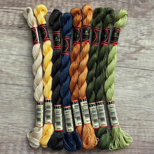 Murder in the Garden ~ Chart, Floss and Pin Mini Pack ~ Hands on Design