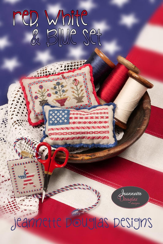 *PREORDER* Patriotic Sampler 2 & Silk Floss Pack ~ Jeannette Douglas ~ Nashville Needlework Market 2026