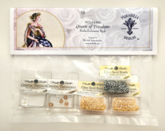 PREORDER ~ Queen of Freedom ~ LIMITED RELEASE ~ Chart and Mill Hill Embellishment Pack ~ Mirabilia