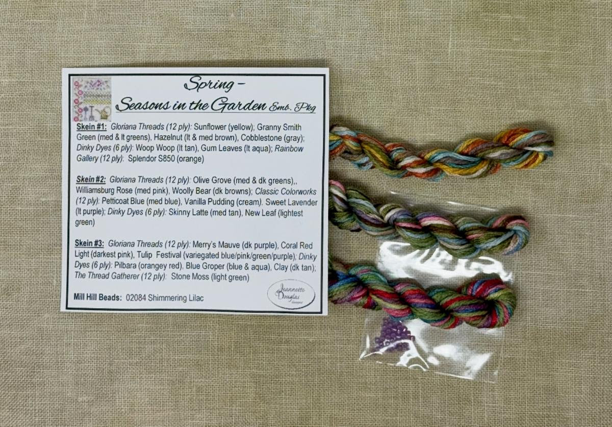Seasons in the Garden - Spring ~ Chart & Embellishment Pack ~ Jeannette Douglas