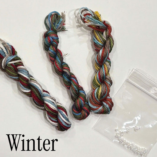 Seasons in the Garden - Winter ~ Chart & Embellishment Pack ~ Jeannette Douglas