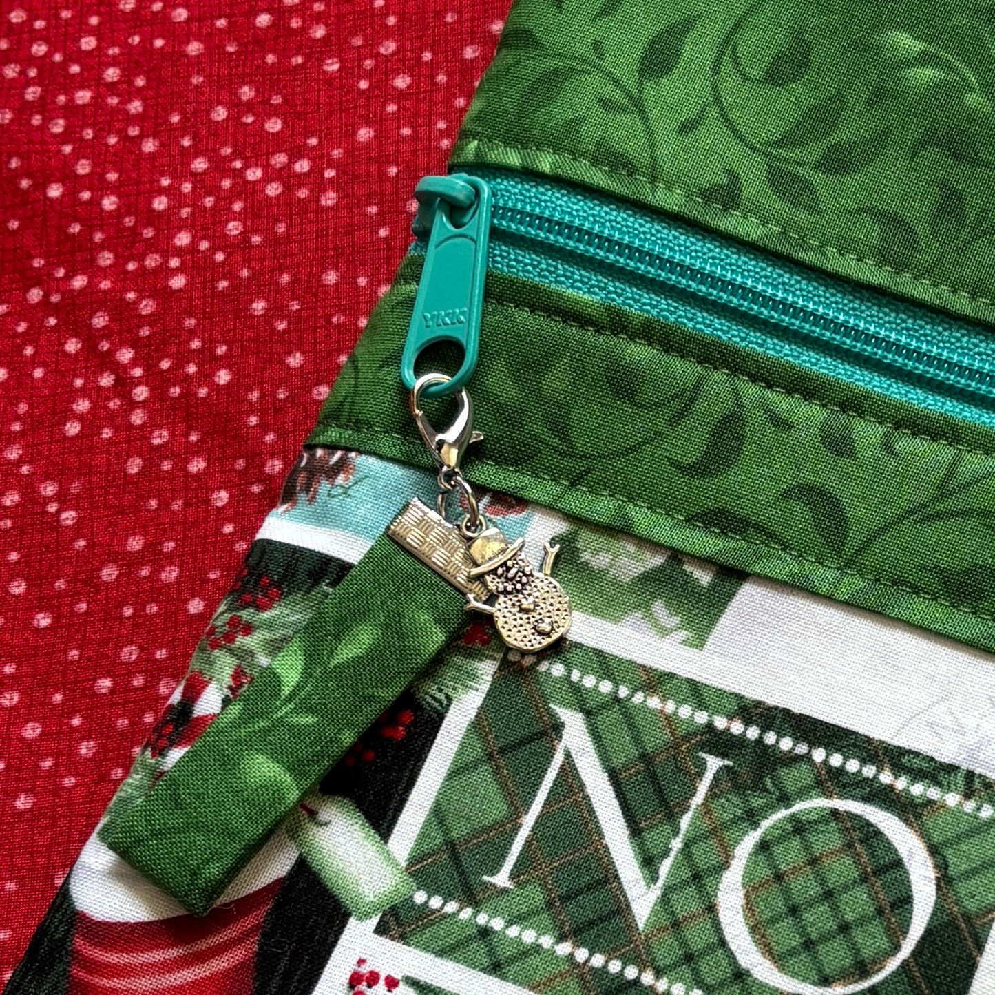 Snowmen Noel ~ Fabric Front Project Bag ~ BellaRose Needleworks