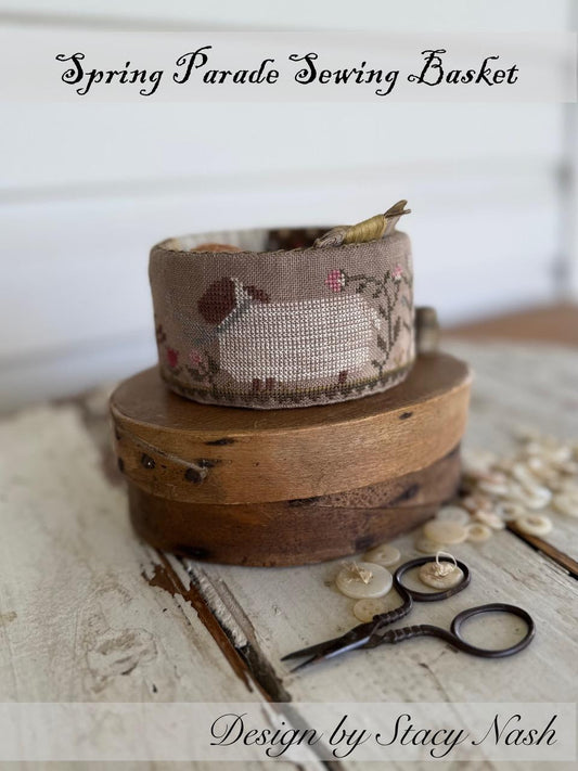 *PREORDER* Spring Parade Sewing Basket ~ Stacy Nash ~ Nashville Needlework Market 2026