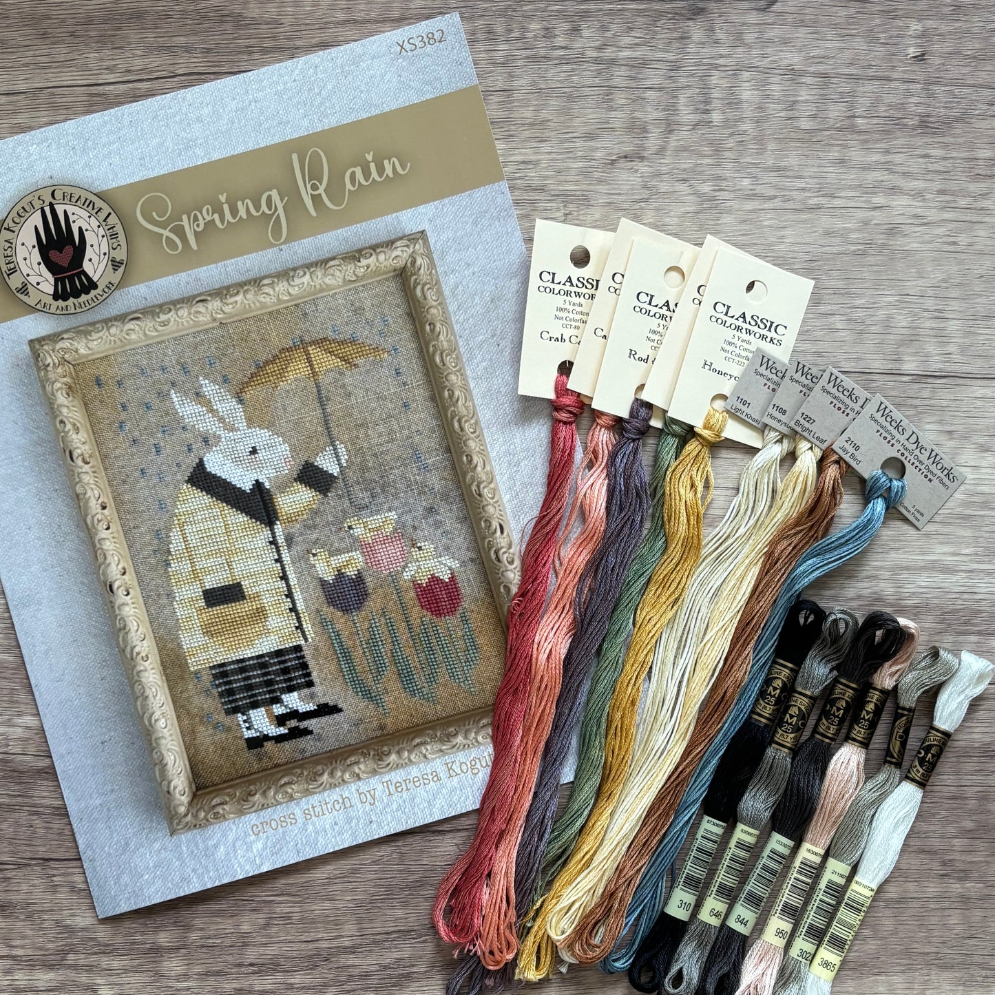 Spring Rain - Chart & Floss Pack ~ Teresa Kogut