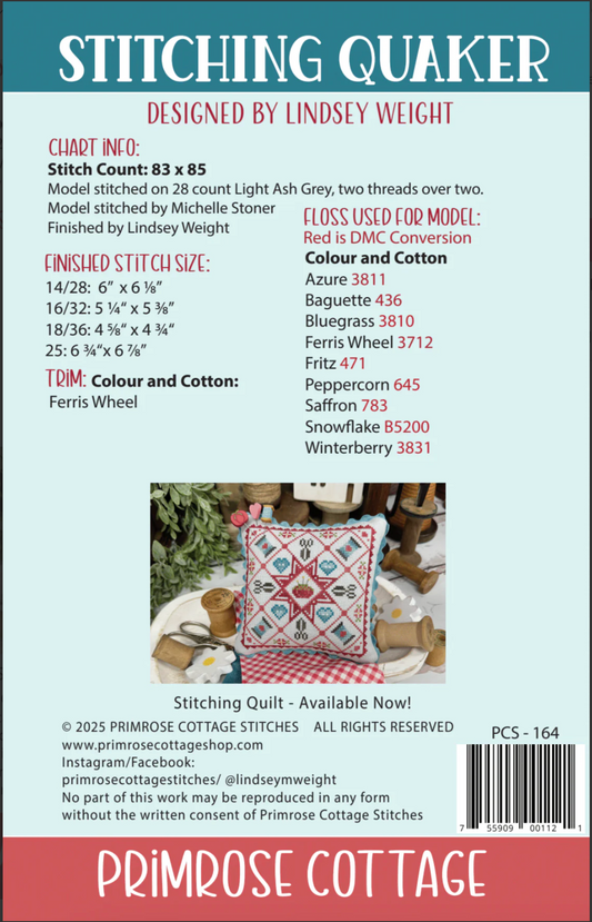 Stitching Quaker ~ Primrose Cottage