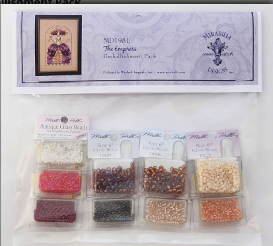 The Empress ~ Chart and Mill Hill Embellishment Pack ~ Mirabilia