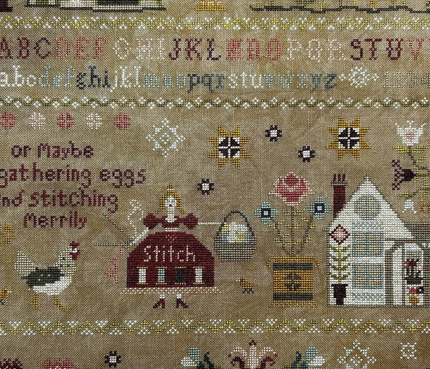 PRE-ORDER ** The Simple Tranquility Sampler ~ Needlework Marketplace 2025 ~ Pansy Patch Quilts and Stitchery