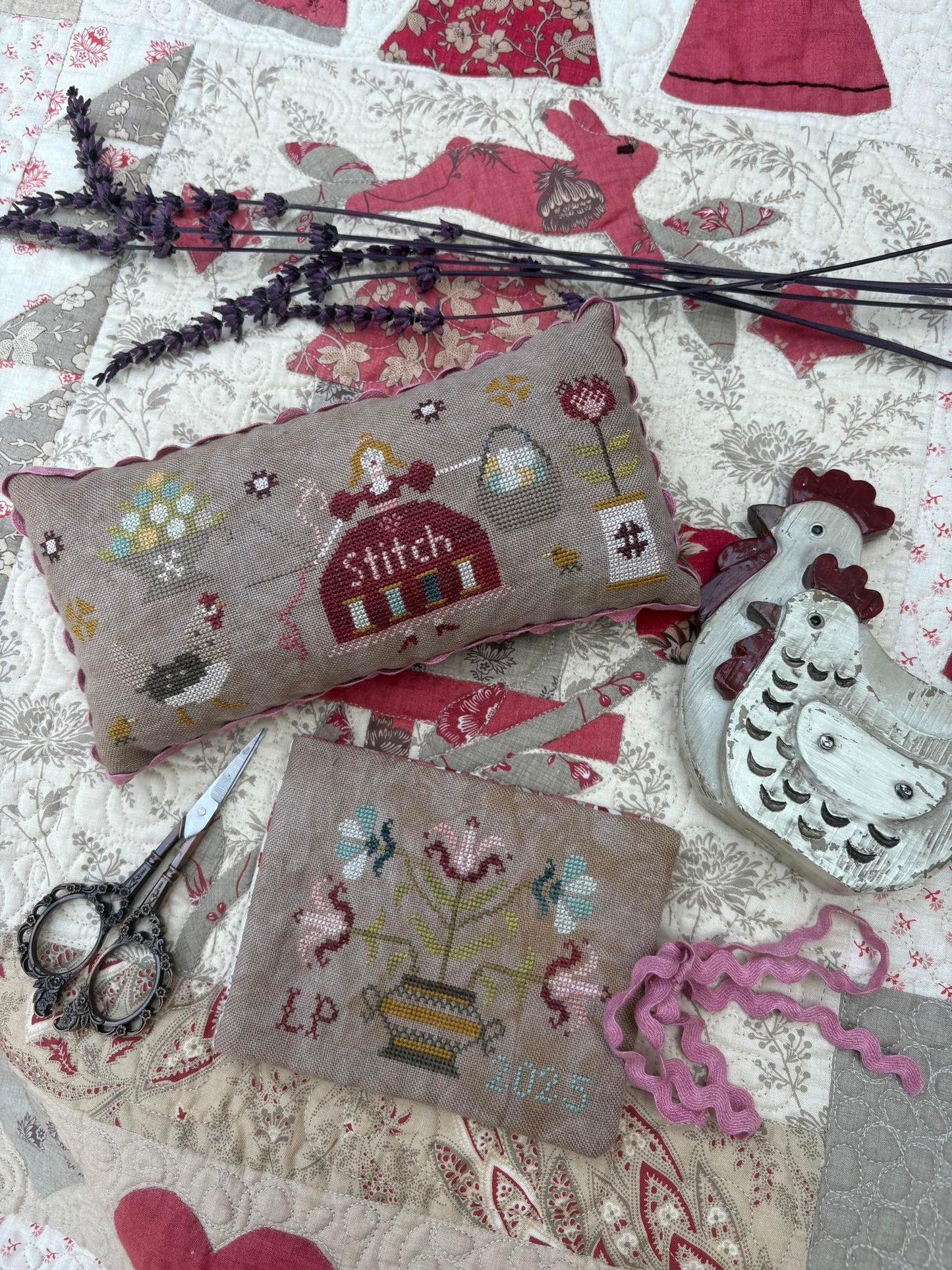 PRE-ORDER ** The Simple Tranquility Sampler ~ Needlework Marketplace 2025 ~ Pansy Patch Quilts and Stitchery