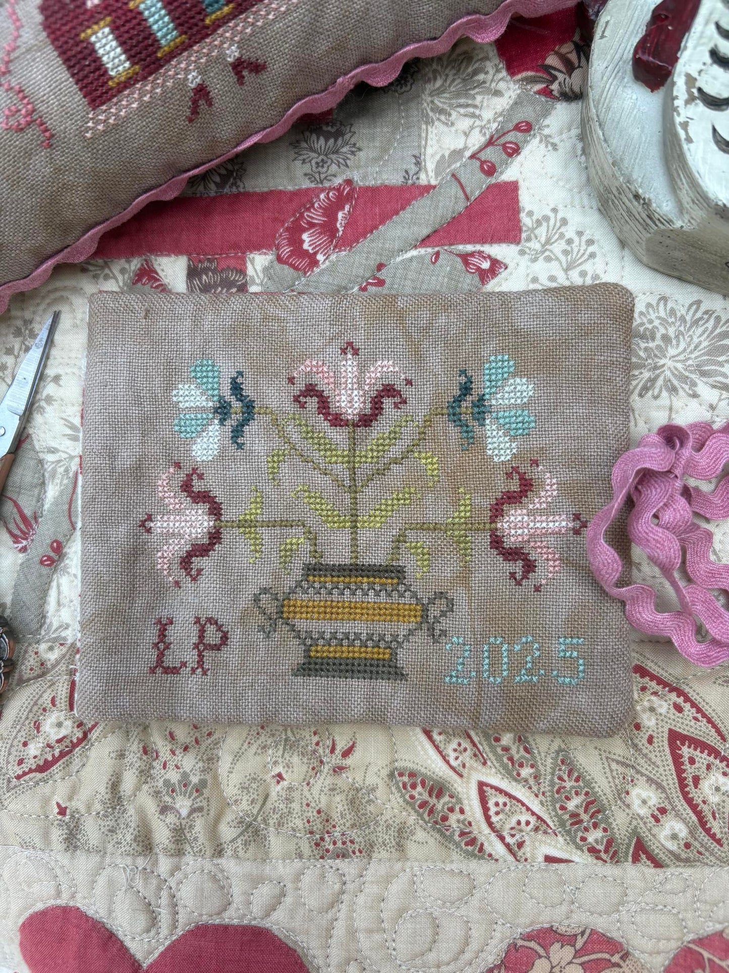 PRE-ORDER ** The Simple Tranquility Sampler ~ Needlework Marketplace 2025 ~ Pansy Patch Quilts and Stitchery