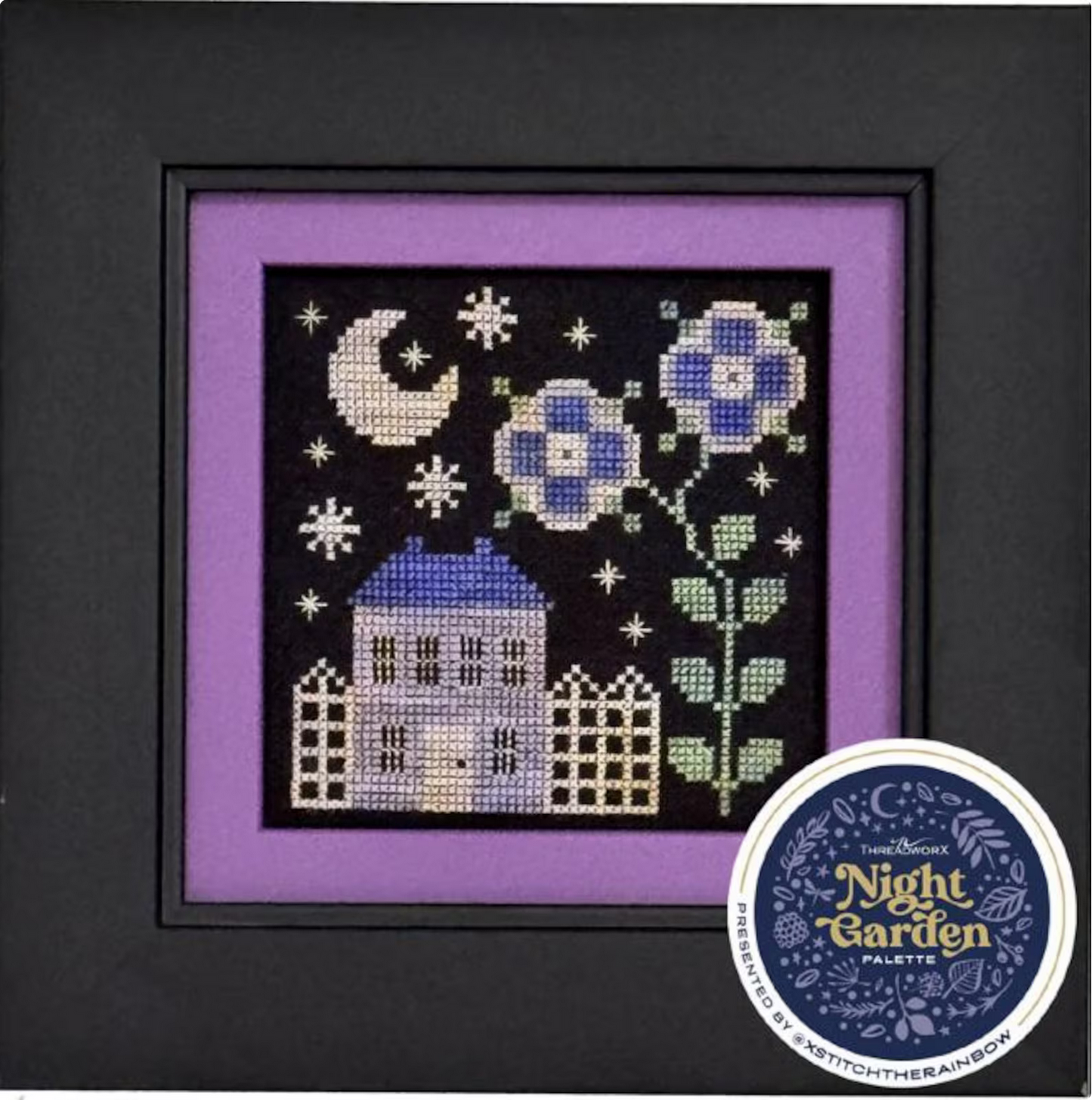 They Bloom at Night ~ ThreadworX Night Garden Palette ~ Exclusive ~ Fox and Rabbit