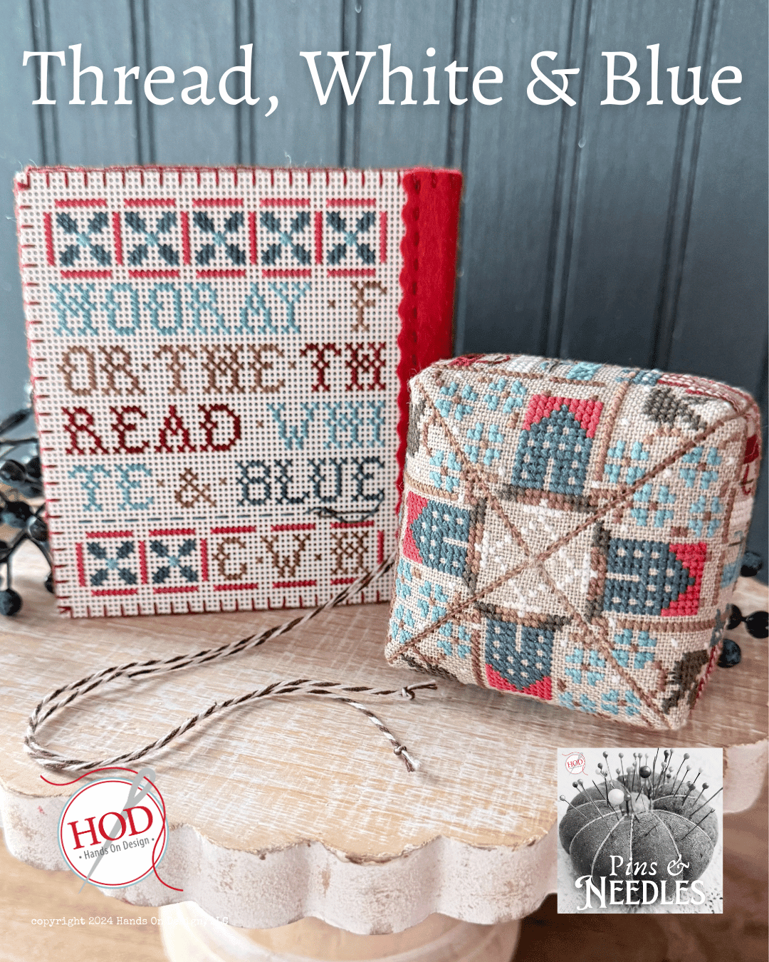 Thread, White & Blue ~ Hands on Design