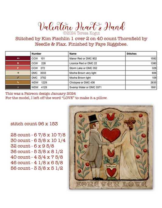 *PREORDER* Hello Love - Book with 7 Designs ~ Teresa Kogut ~ Nashville Needlework Market 2026