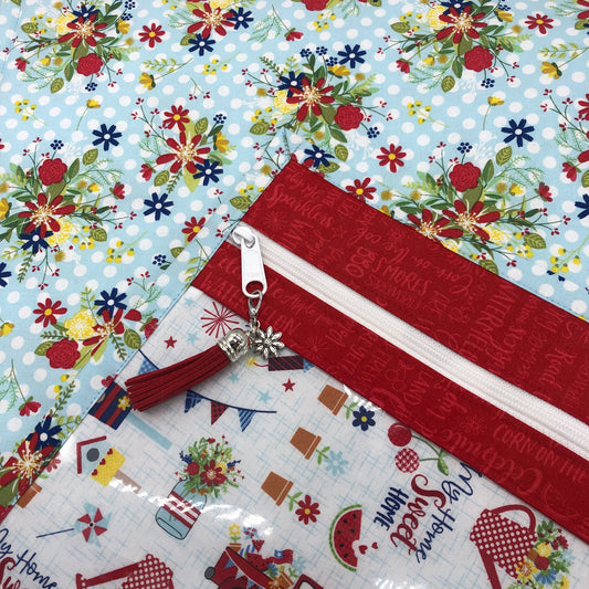 My Home Sweet Home Project Bag ~ Vinyl Project Bag ~ BellaRose Needleworks