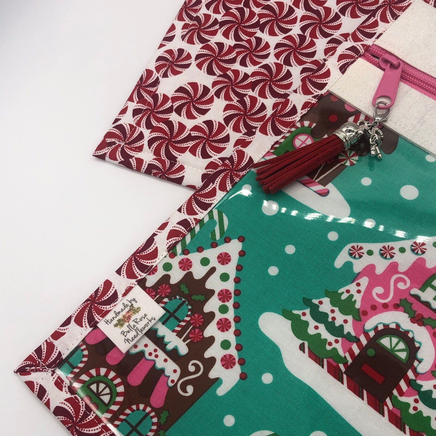 Gingerbread Village ~ Vinyl Front Project Bag