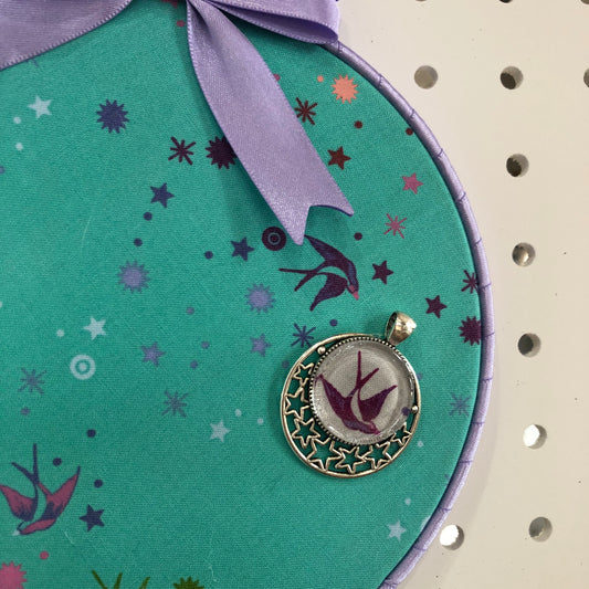True Colors Teal Minder Hoop ~ Needle Minder Display
