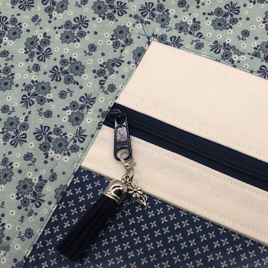 Feeling Blue ~ Vinyl Front Project Bag