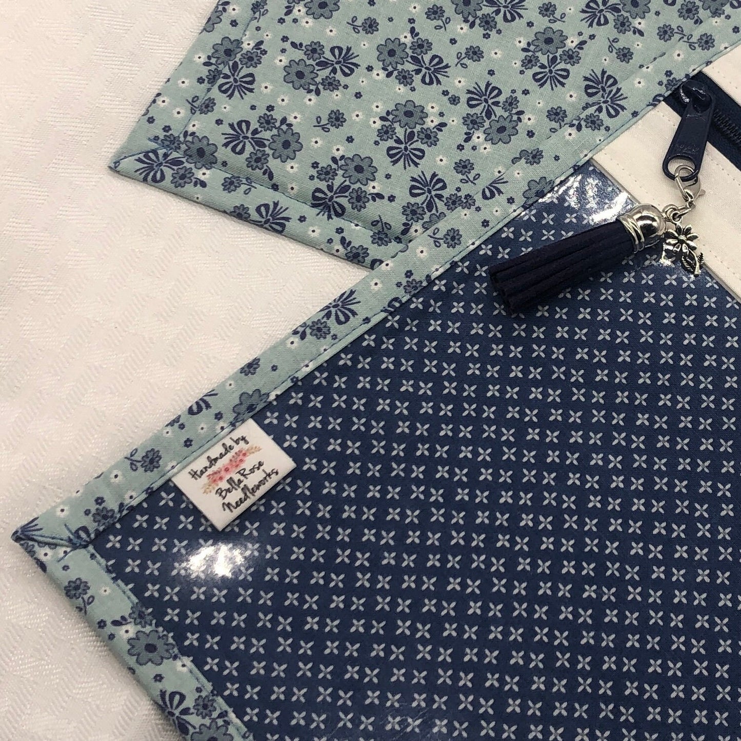 Feeling Blue ~ Vinyl Front Project Bag