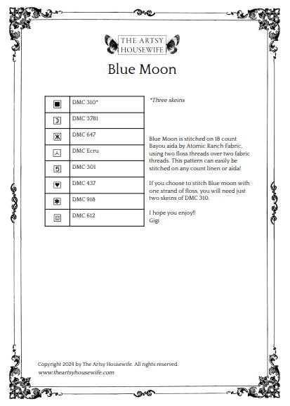 Blue Moon ~ The Artsy Housewife