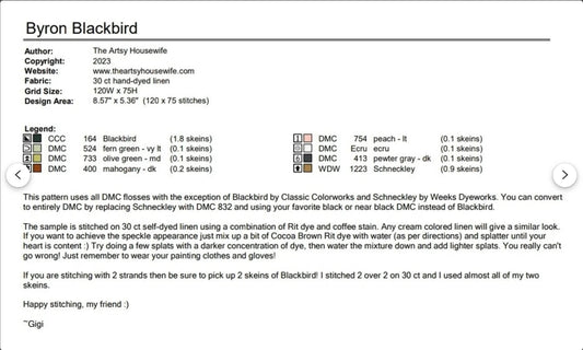 Byron Blackbird ~ The Artsy Housewife